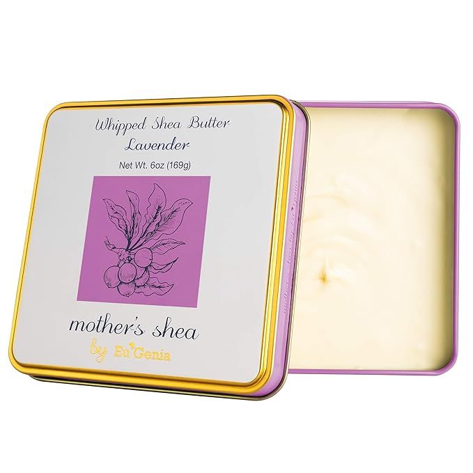 Mother's Shea Whipped Shea Butter (Lavender, 6 Oz Tin) 100% Pure Raw Unrefined African Shea - Org... | Amazon (US)