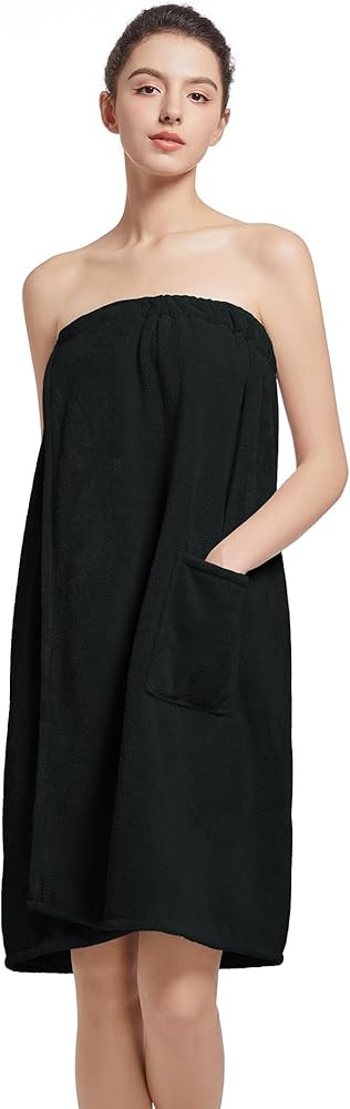 Women'S Soft Wrap Towel Full Length，Bath Robe After Shower Female Plush Long，Spa Bathrobes Li... | Amazon (US)