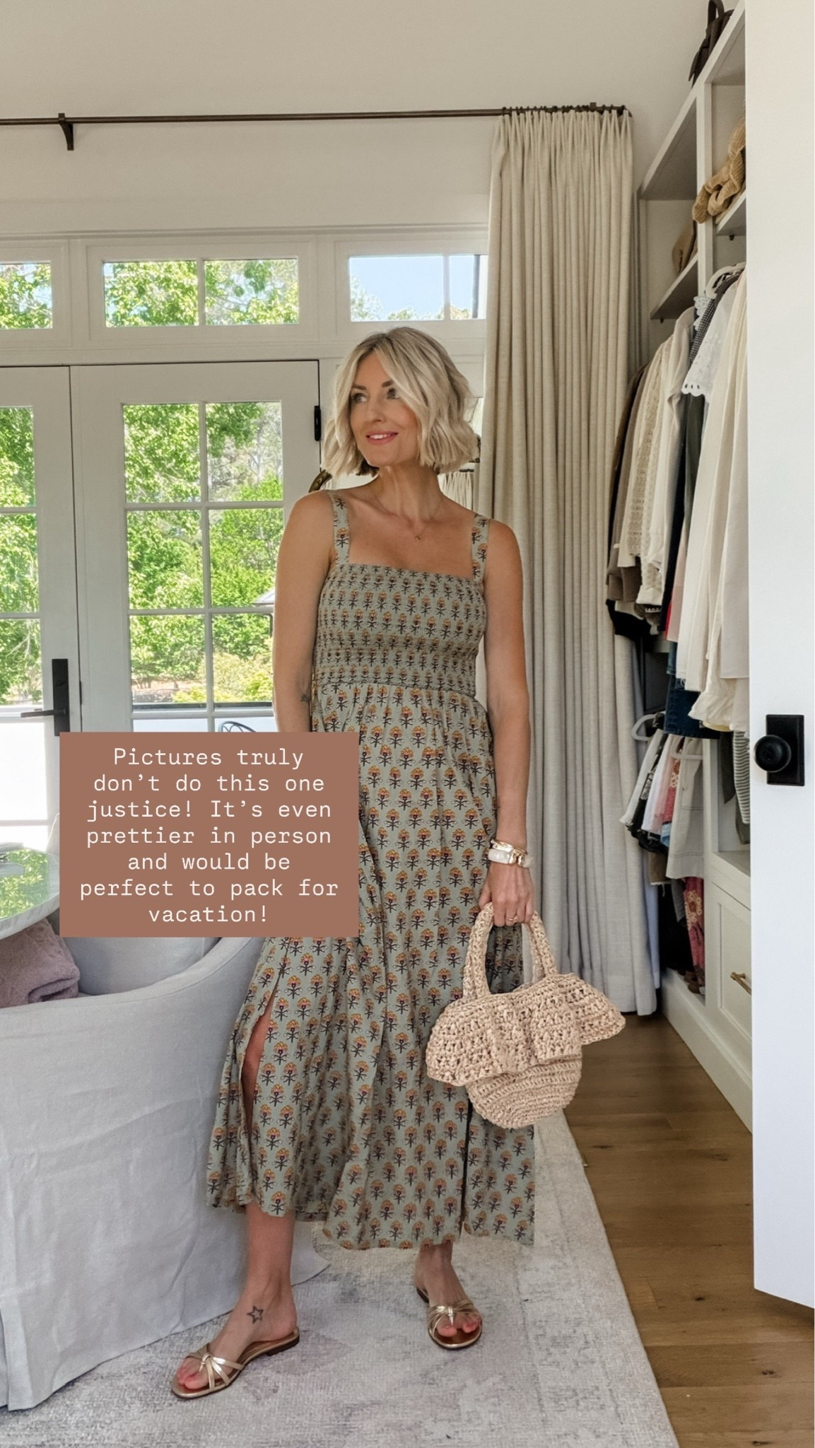 A perfect dress for summer 👏🏼😍 love the pistachio green with pink flower accents! This dress is great quality plus it’s on sale now! Wearing XS

Loverly Grey, vacation dress, resort wear, smocked maxi dress, beach outfit ideas, loft sale women’s style, outfit ideas for summer inspo

#LTKSeasonal #LTKSaleAlert