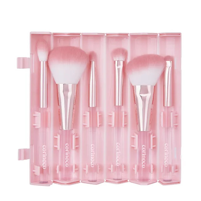 CORINGCO - Pink Roll Make Up Brush Set | YesStyle.com