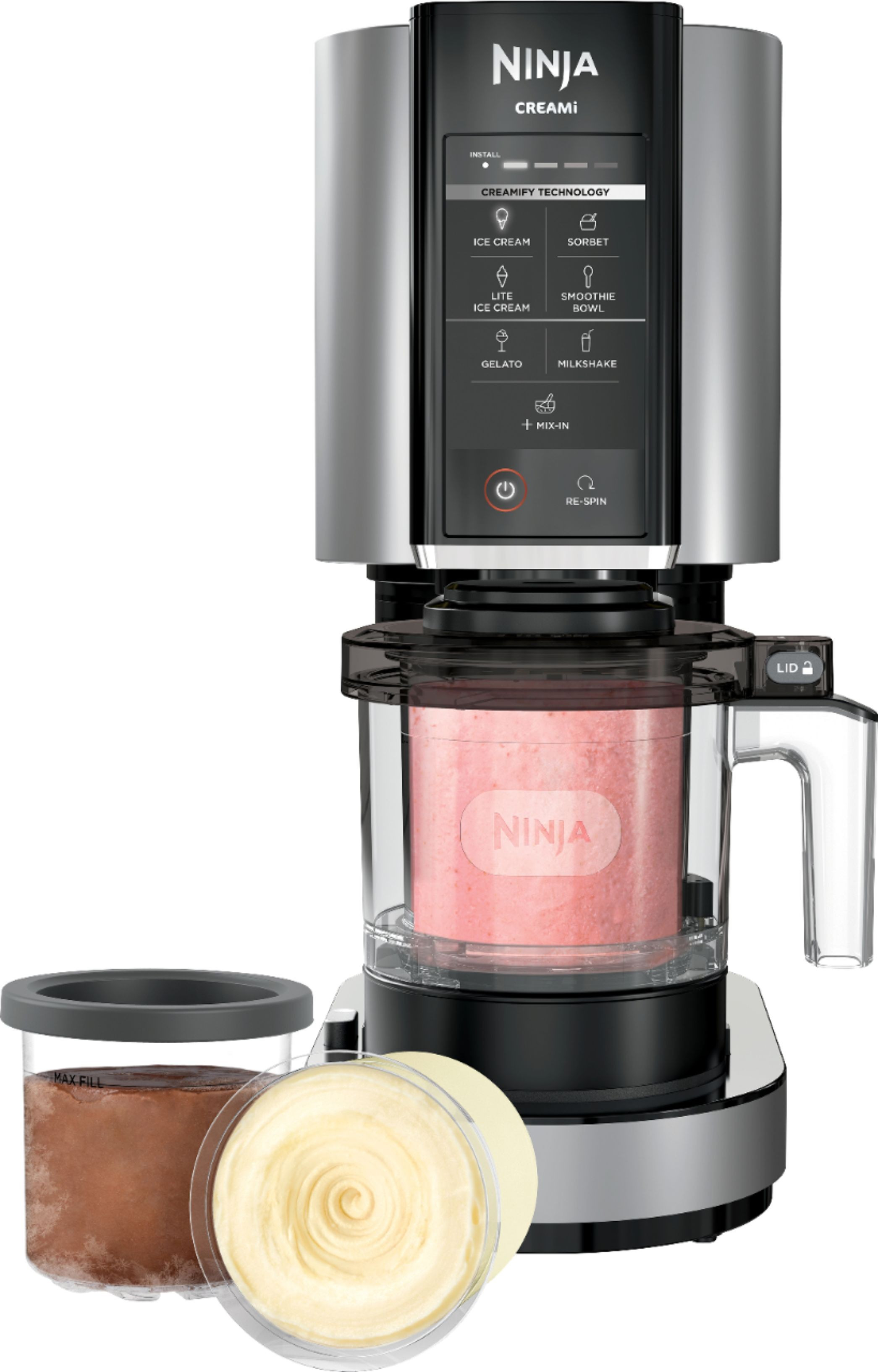 Ninja - CREAMi, Ice Cream Maker, 7 One-Touch Programs - Cloud Silver | Best Buy U.S.
