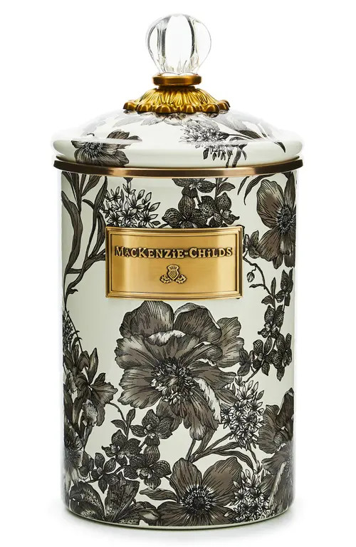 MACKENZIE CHILDS Enameled English Garden Large Canister in Sterling at Nordstrom | Nordstrom