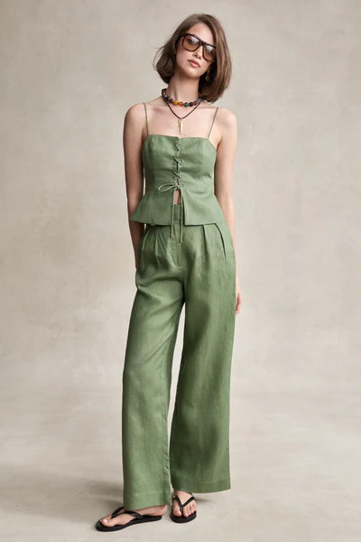 Hevron - Alina Pant - Sage | Jessie Boutique