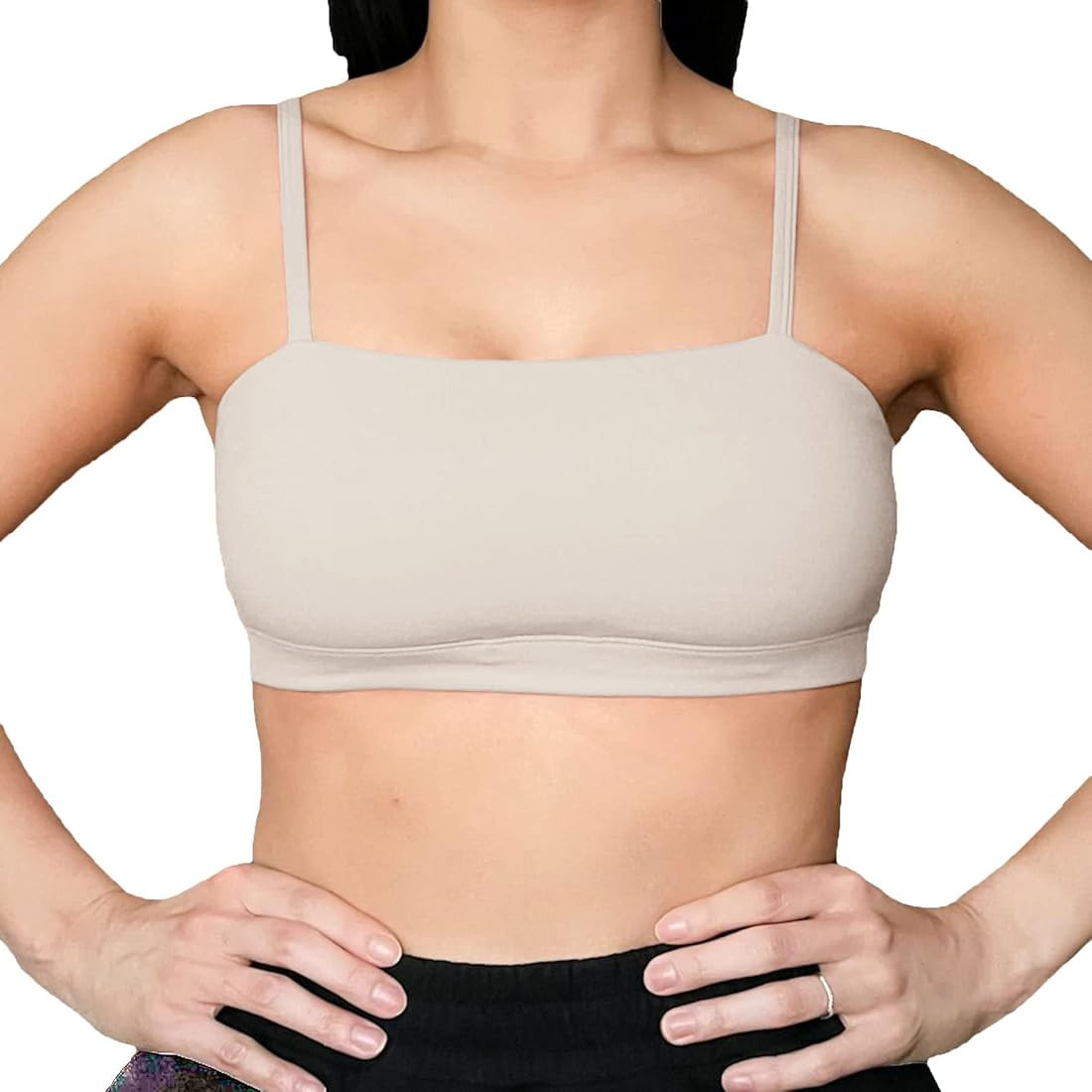 Aoxjox Women's Workout Bandeau Sports Bras Training Fitness Running Yoga Crop Tank Top | Amazon (US)