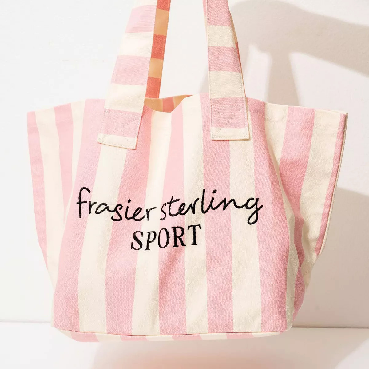 Frasier Sterling Sport Striped Tote Bag Cream/Pink | Target