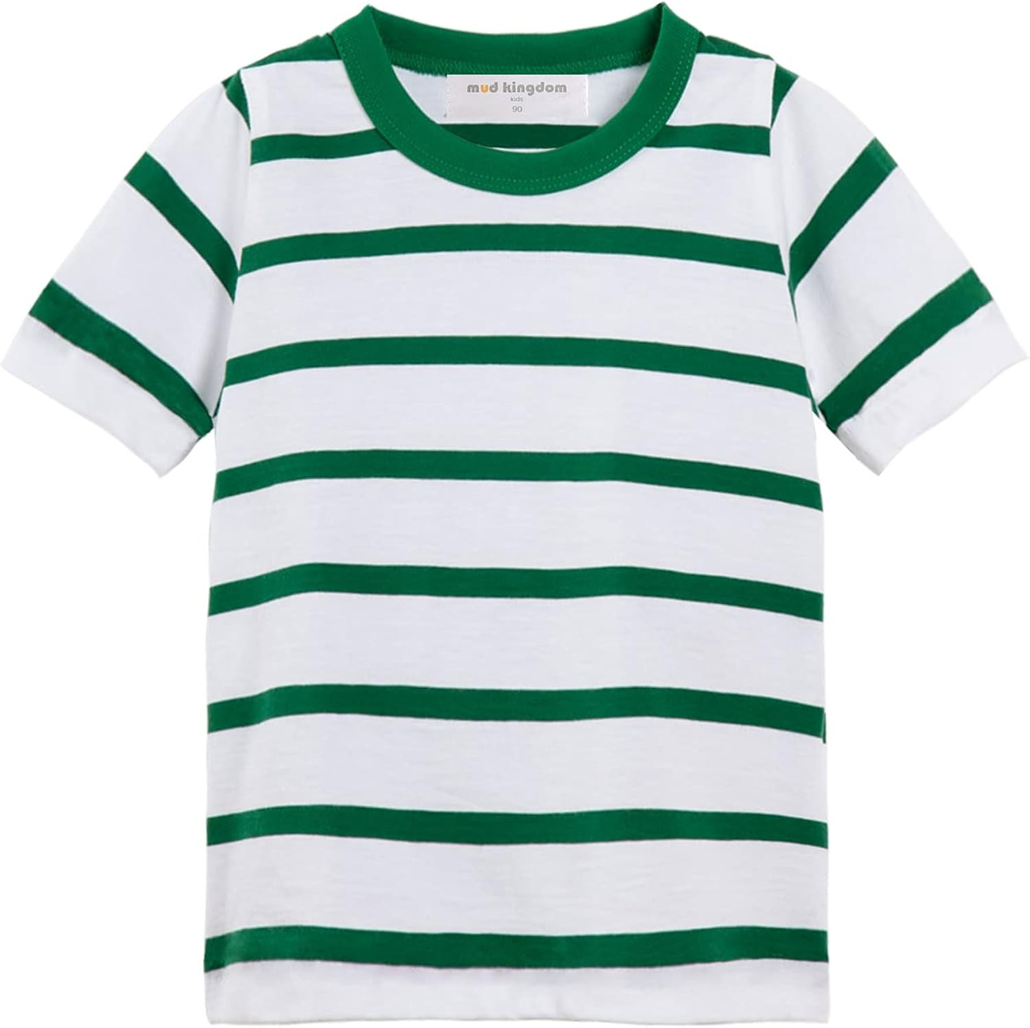 Mud Kingdom Unisex Boys T-Shirts Stripe Cotton Short Sleeve Tees Crew Neck Tops | Amazon (US)