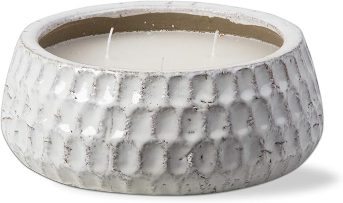 TAG Citronella Pot Large Candle With Paraffin Wax And Cotton Wick Outdoor Use Only 10x3.5 White | Amazon (US)