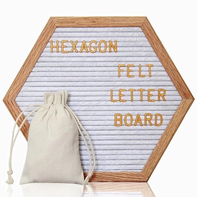 Letter Board White Felt Letter Board 12 x 12 inches Changeable Letter Board with 290 Gold Letters, P | Amazon (US)