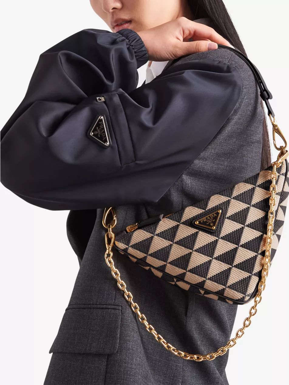 Triangle mini jacquard bag | Selfridges
