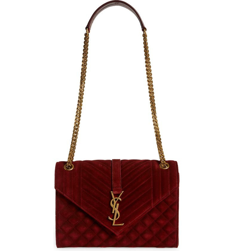 Medium Monogramme Quilted Suede Shoulder Bag | Nordstrom