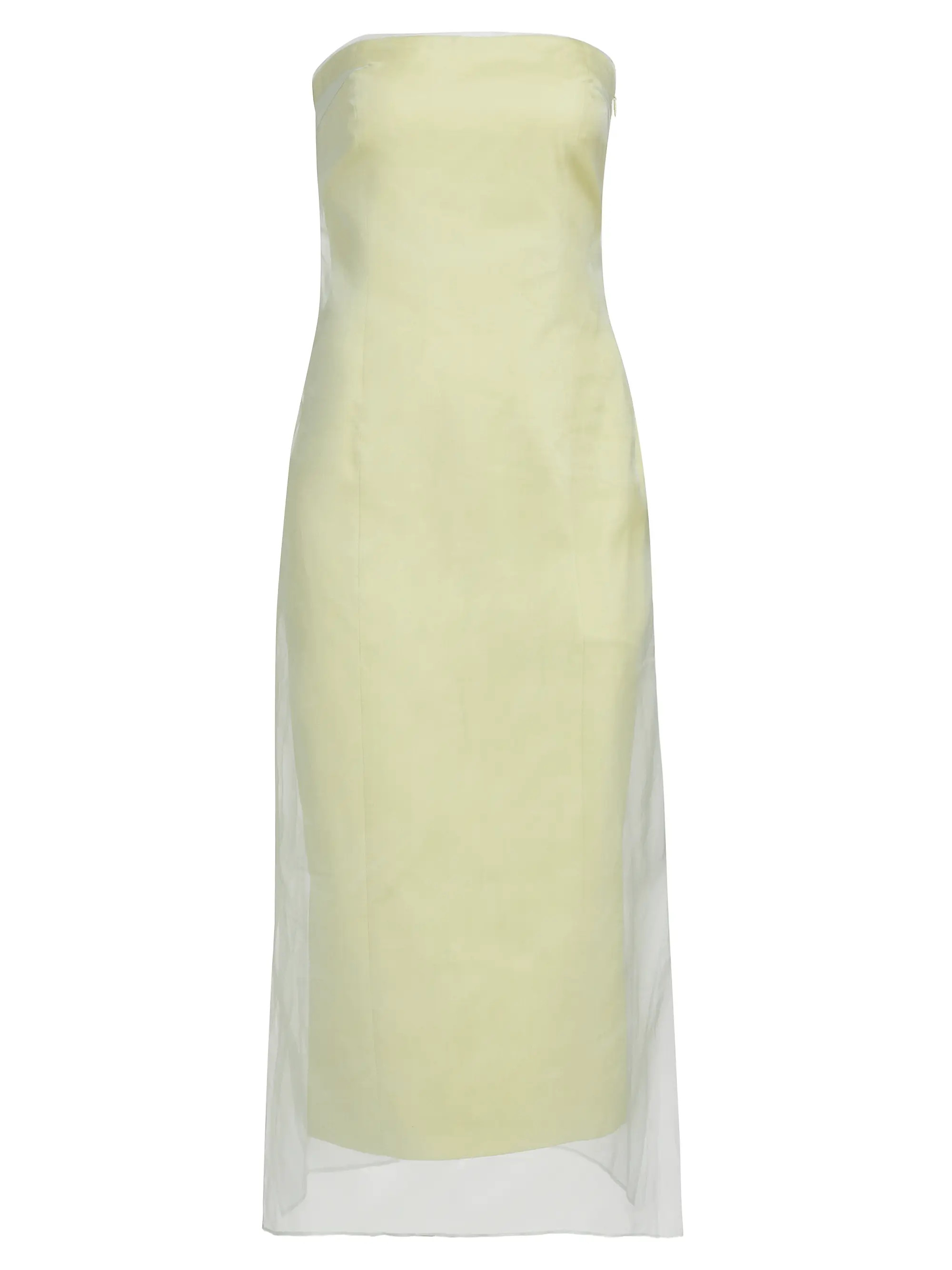 Shop Gauge81 Punta Overlay Strapless Midi-Dress | Saks Fifth Avenue | Saks Fifth Avenue