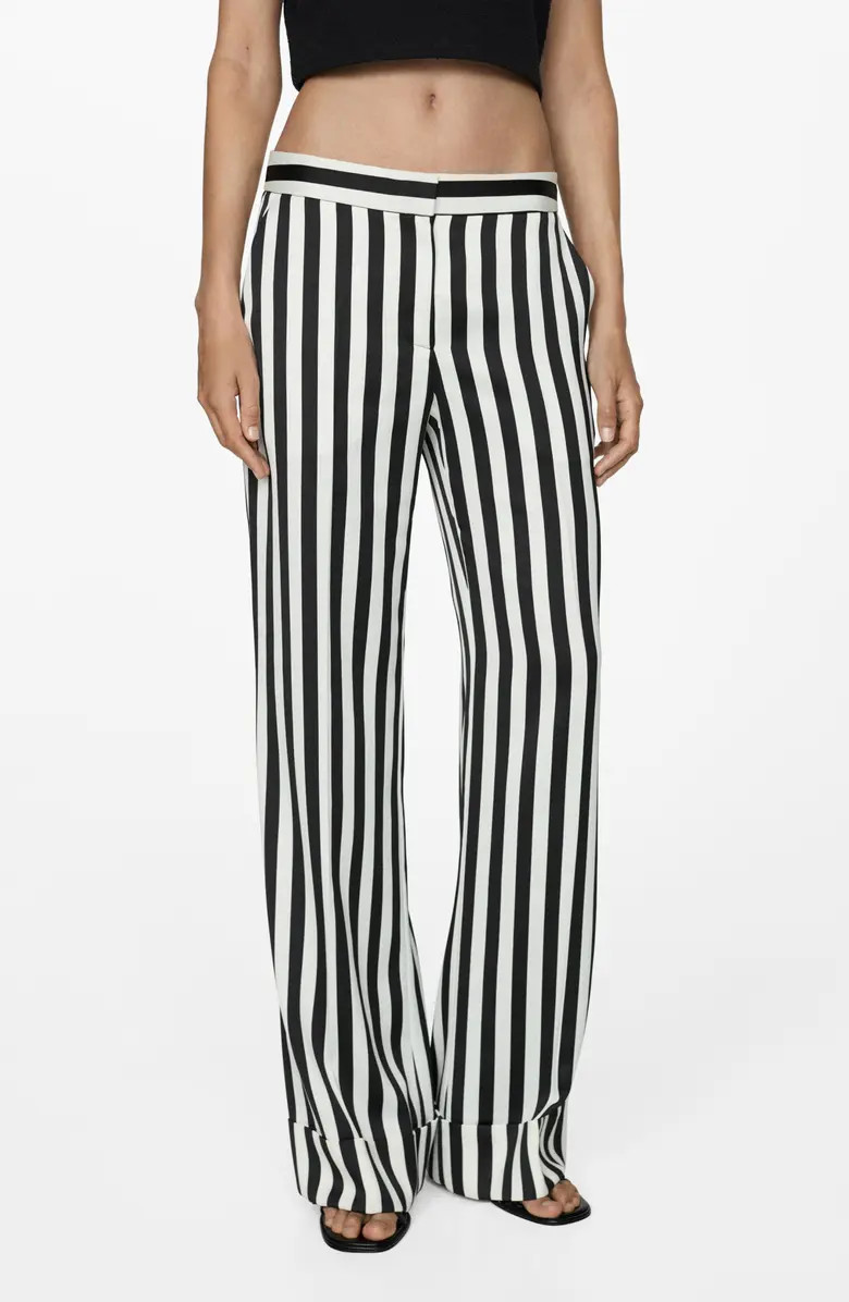 MANGO Stripe Straight Leg Pants | Nordstrom | Nordstrom
