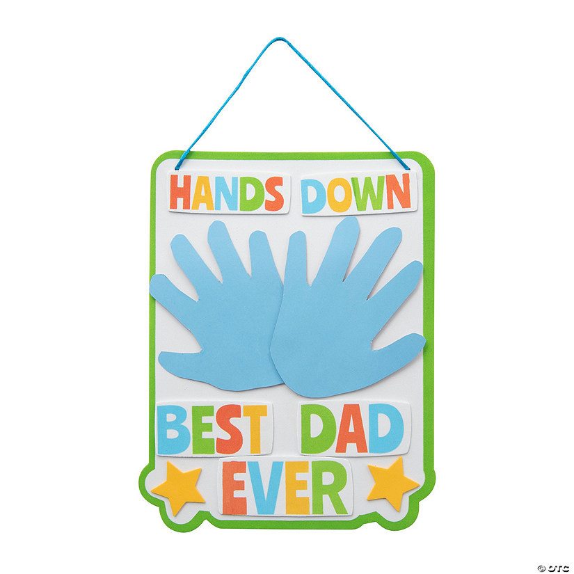 Father’s Day Handprint Sign Craft Kit - Makes 12 | Oriental Trading Company
