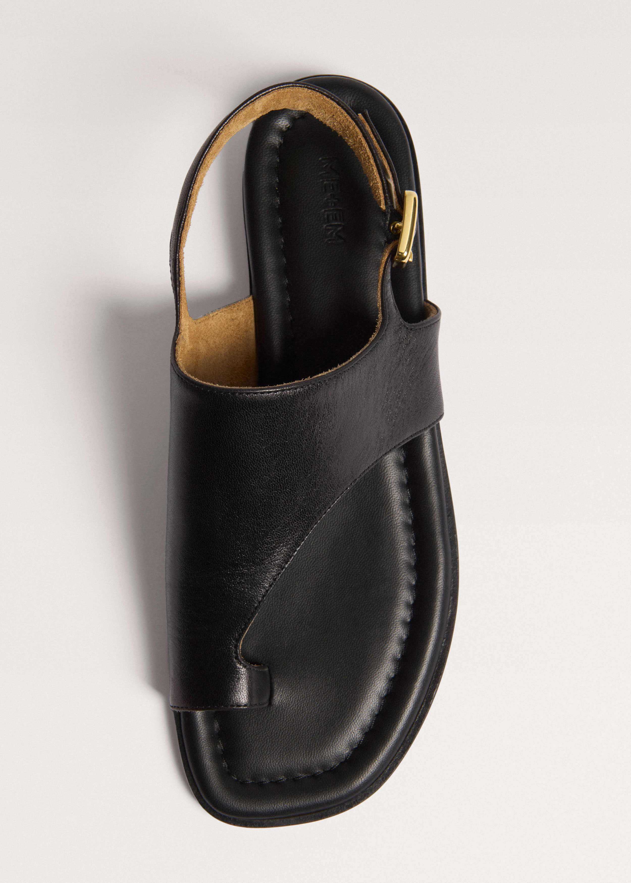 Women's Black Asymmetric Toe Loop Sandal | ME+EM | ME+EM Global (Excluding US)