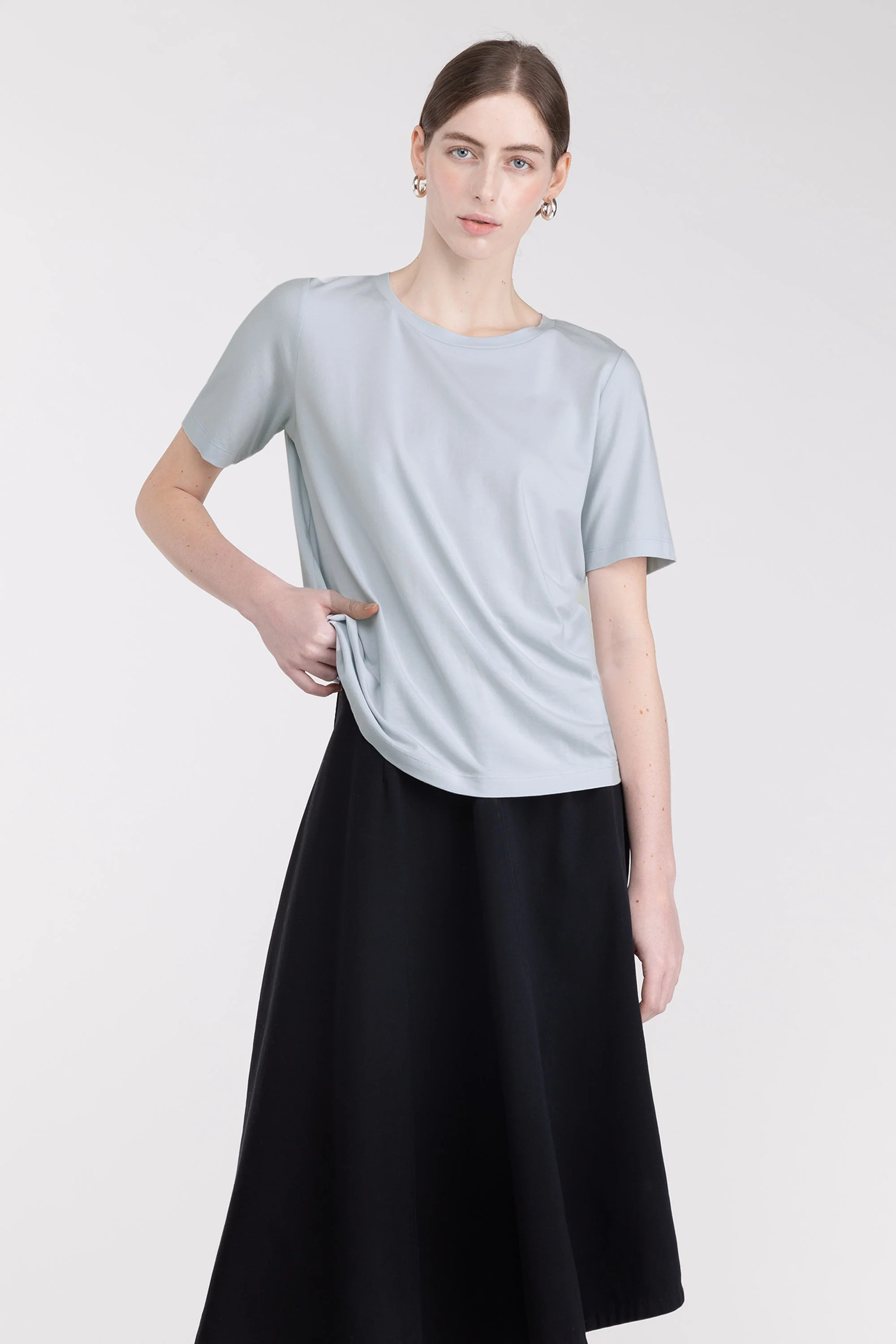 COTTON MODAL CREWNECK T-SHIRT | OAK + FORT
