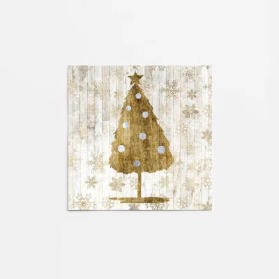 Rustic Gold Christmas Tree Print | Wayfair North America