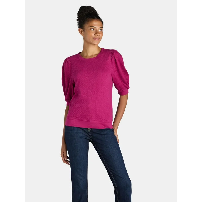 Time and Tru Women's Quilted Top, Sizes XS-XXXL | Walmart (US)