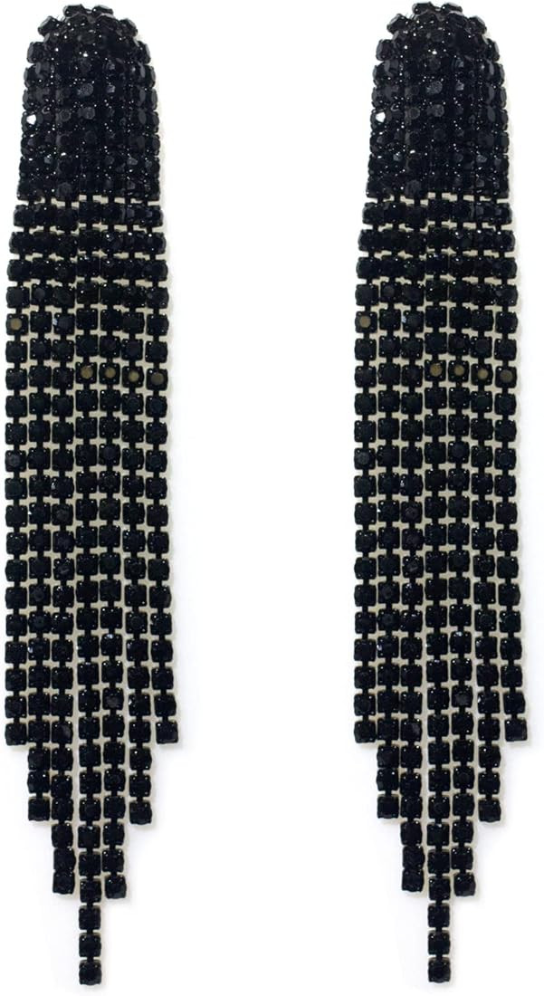 Chandelier Rhinestone Earrings for women,Long Earrings Dangle Dangling Bling Earring Crystal Rhin... | Amazon (US)