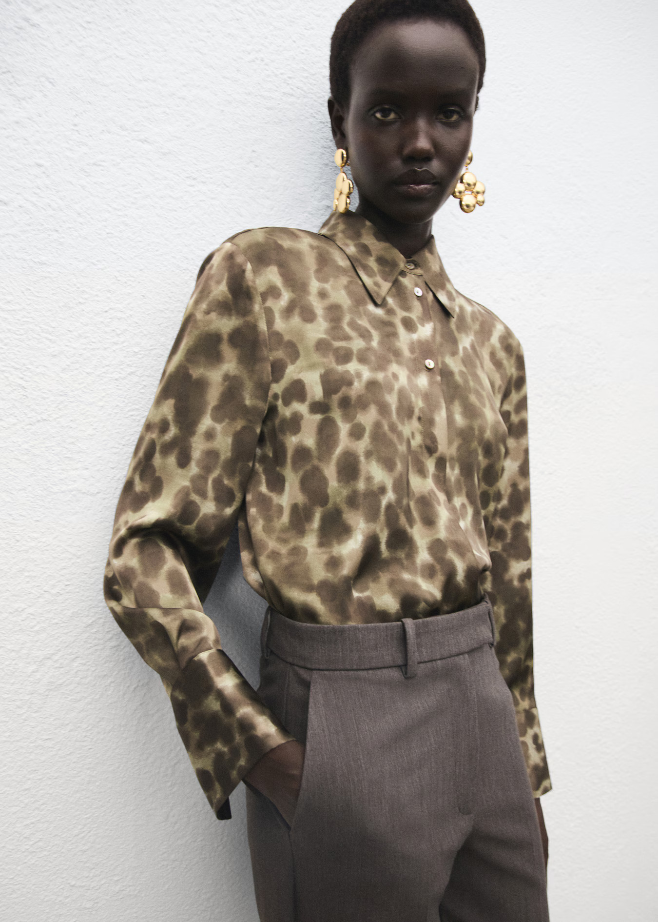 Satin Print Top | Mango (US/MX/AU)