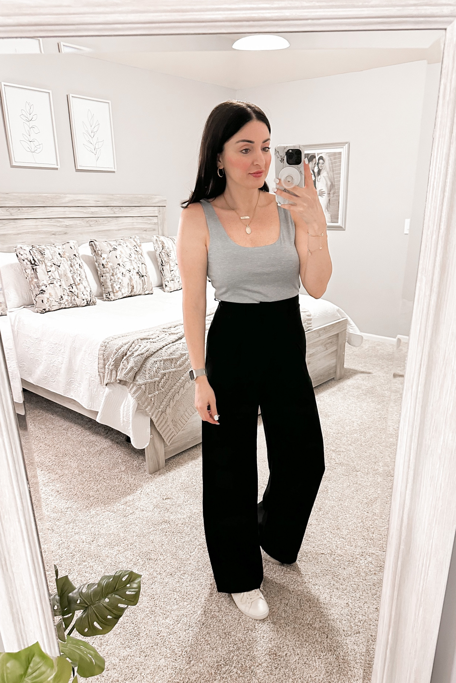 Trousers, pants, tank top, casual outfit, brunch outfit, date night outfit, travel outfit, sneakers, Pinterest outfit, summer outfit, workwear 

#LTKstyletip #LTKunder100 #LTKU
