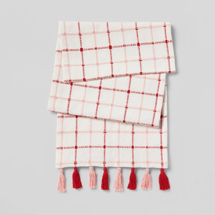 72&#34; x 14&#34; Cotton Spruced Up Plaid Table Runner - Threshold&#8482; | Target