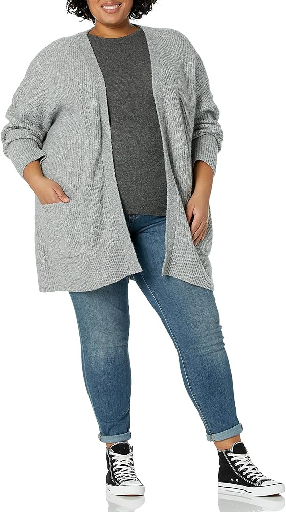 Goodthreads Women's Oversized Boucle Shaker Stitch Cardigan Sweater | Amazon (US)