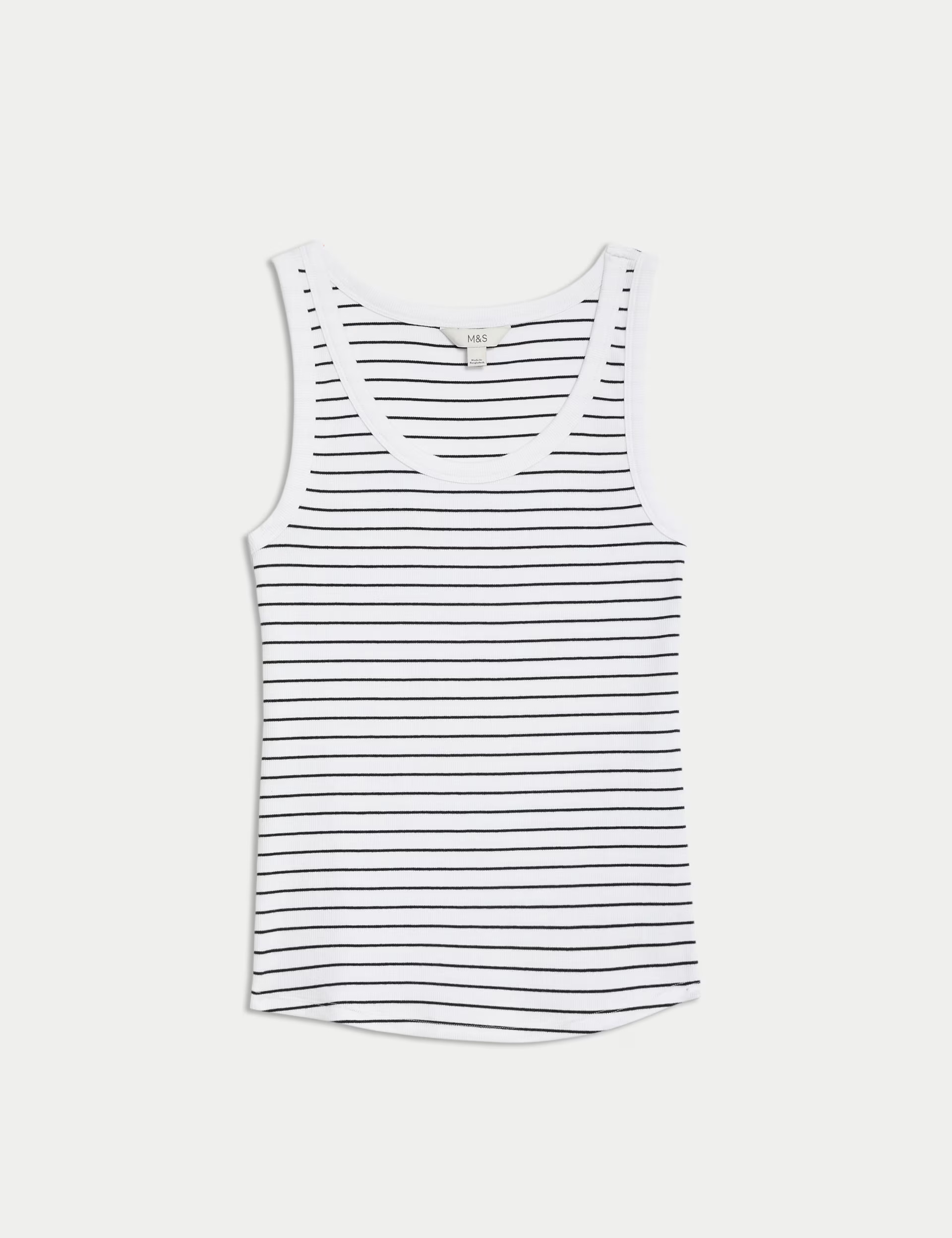 Cotton Rich Striped Ribbed Vest | Marks & Spencer (UK)
