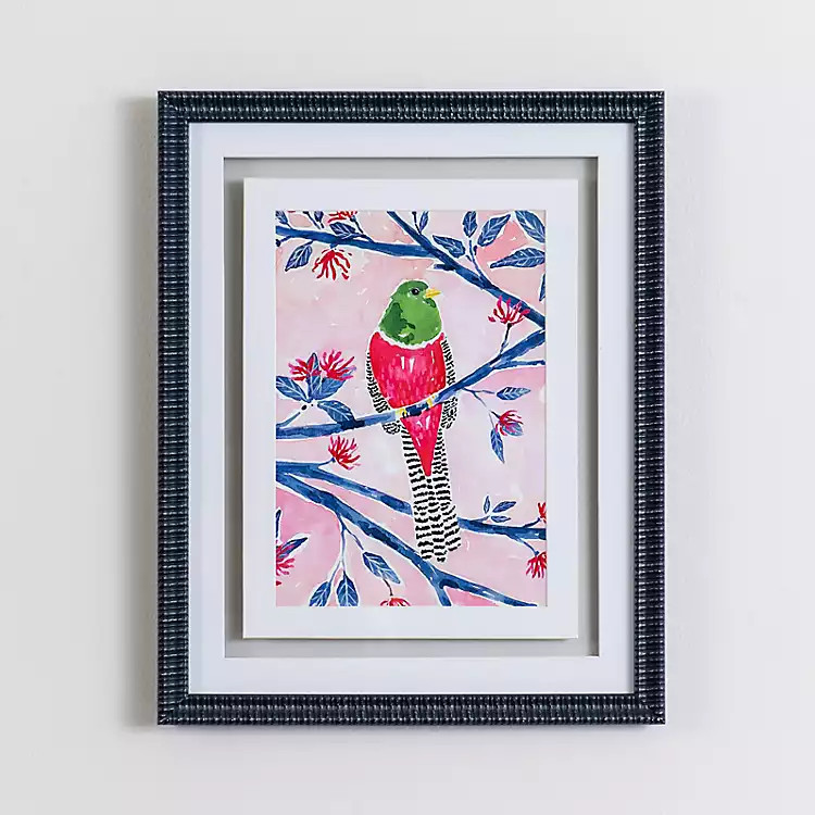 Zebra Bird Framed Wall Art | Kirkland's Home