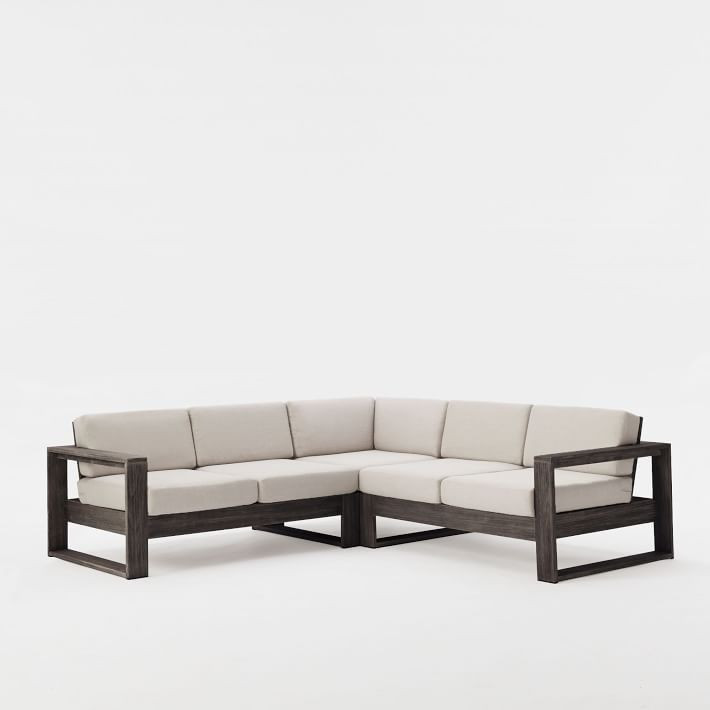 Portside Outdoor 3-Piece L-Shaped Sectional | West Elm (US)