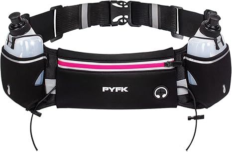 PYFK Upgraded Running Belt with Water Bottles, Hydration Belt for Men and Women, Water Bottle Hol... | Amazon (US)