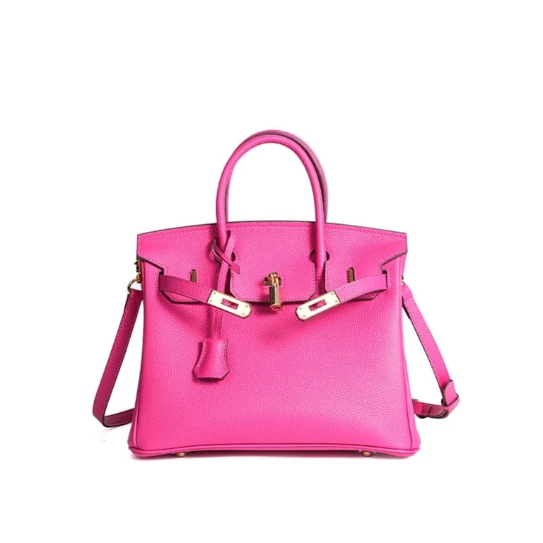 BESTSPR Lychee Genuine Leather Handbags Purse for Women, Ladies Tote Shoulder Bag Top Handle Satc... | Walmart (US)