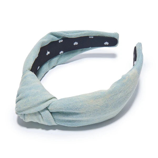 FADED DENIM KNOTTED HEADBAND | LELE SADOUGHI