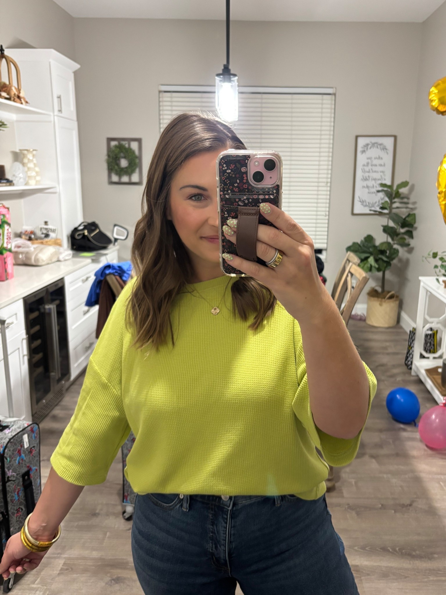 Loving this set so much- wearing the top with jeans today for a casual work day! 💚

I sized up to a large in the set 

#LTKgrwm #LTKootd #LTKMidsize