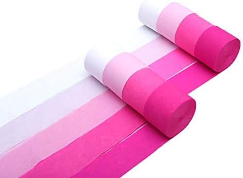 Party Crepe Paper Streamers - 8 Large Rolls, 2in x 120ft - Colorful Decorative Creped Roll for Al... | Amazon (US)