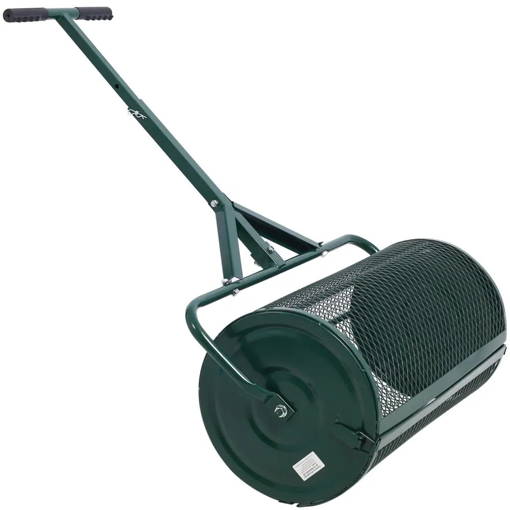 24'' Green Metal Mesh Compost Spreader with T shaped Handle for Planting, Lawn and Garden Care - 47''Ã24''Ã13'' | Bed Bath & Beyond