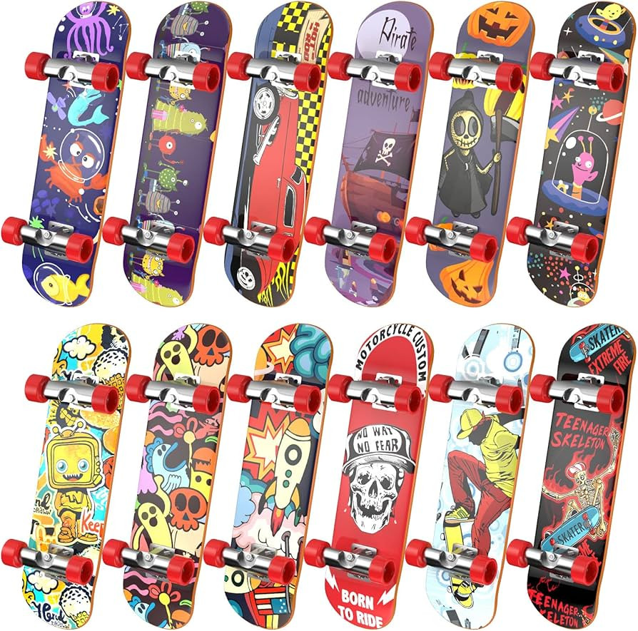 Fingerboard Mini Finger Skateboards 12PCS Professional Finger Boards Set Creative Fingertips Move... | Amazon (US)