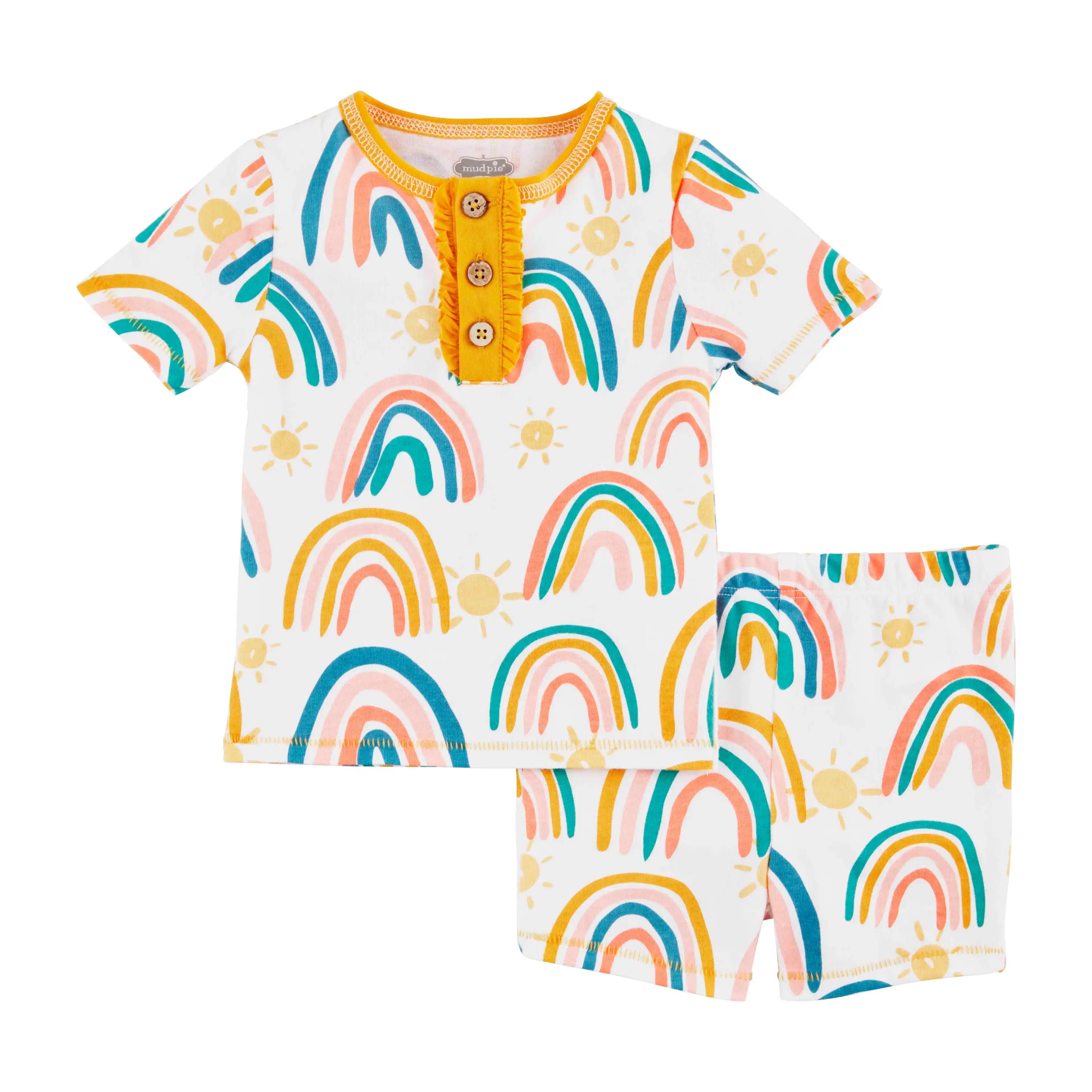Rainbow Toddler Pajama Set | Mud Pie (US)