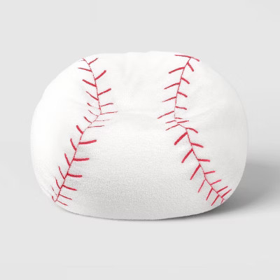 Baseball Boucle Sport Kids' Bean Bag Chair - Pillowfort™ | Target