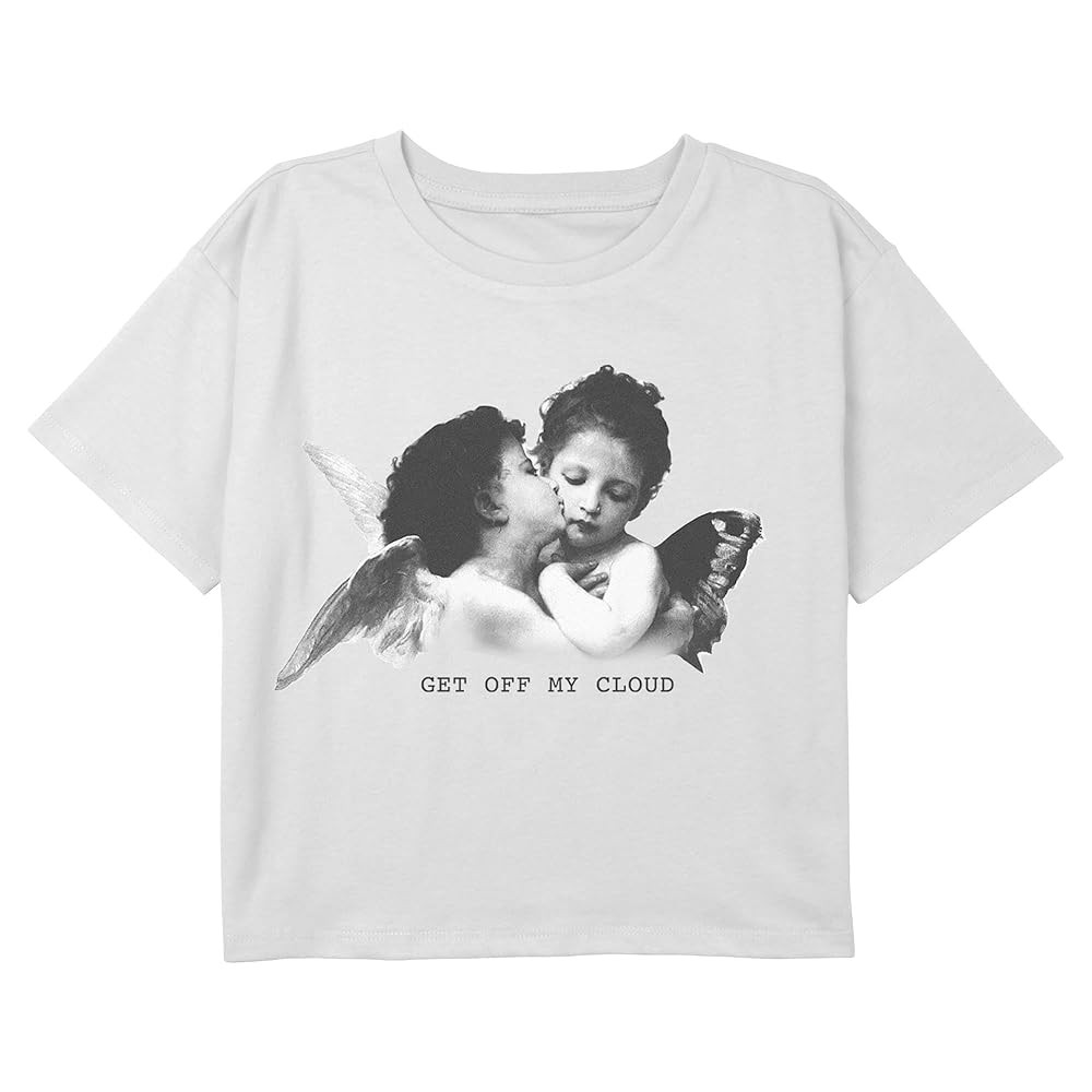 Fifth Sun Girls' Cloud Cherubs Boxy Crop Tee | Amazon (US)