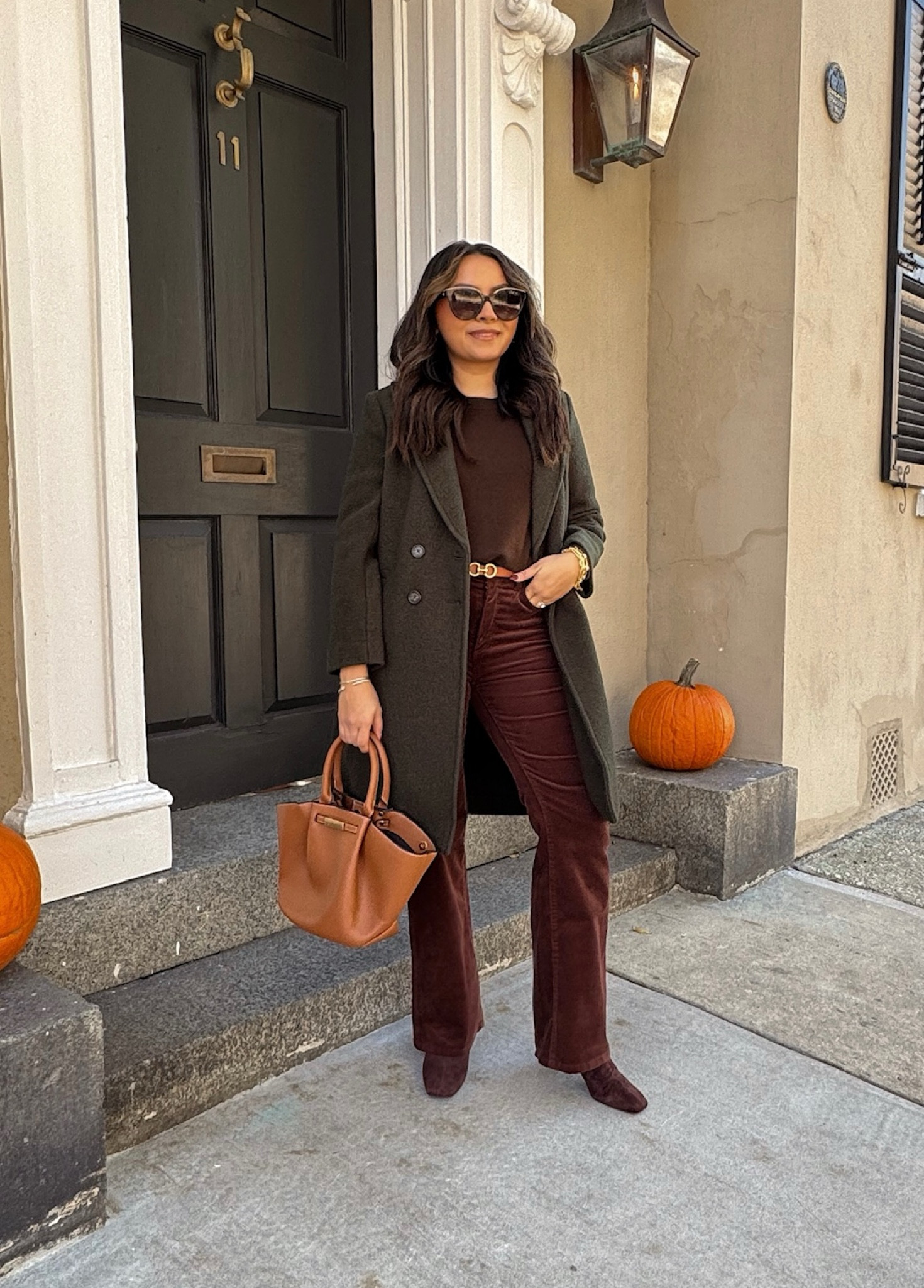 Green topcoat size 0 petite TTS - runs a little small and to size up two sizes if you want to be able to button it over sweaters
Brown crew neck sweater size XS TTS-use code RACHEL25 for 25% off
Reversible belt size XS TTS
Burgundy brown pants size 26 petite TTS 
Brown Suede booties size 5.5 TTS 
Lip gloss shade rose taupe
Bracelets size small 

Fall outfit 
Fall fashion 
Fall style 
London outfit 
Europe outfit 
Fall trends 
Winter outfit 

Honey Sweet Petite 
Honeysweetpetite 

#LTKSeasonal #LTKSaleAlert #LTKStyleTip