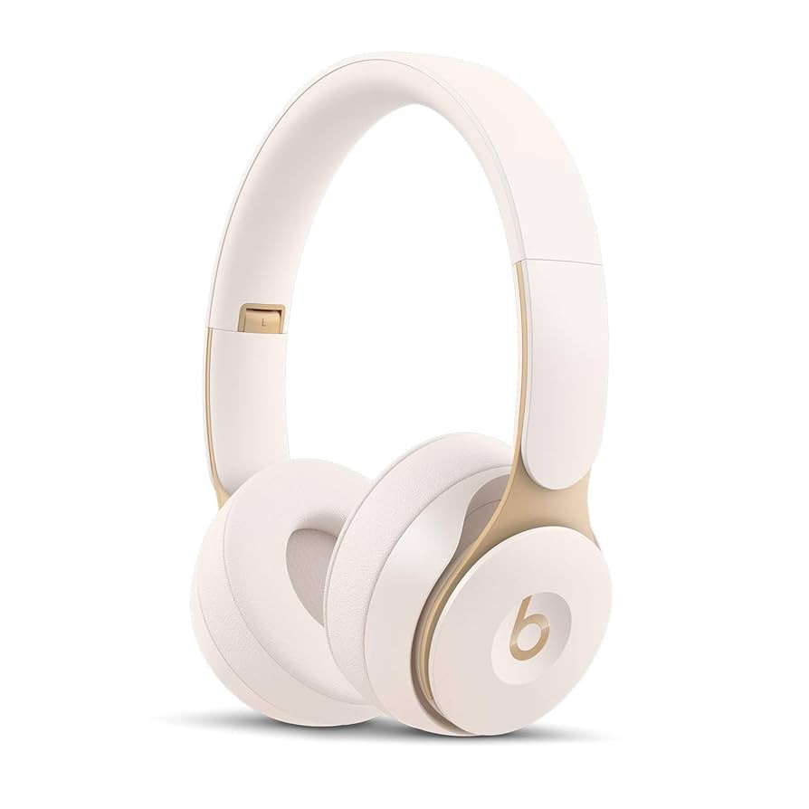 Beats Solo Pro Wireless NC On-Ear Headphones - More Matte Collection Ivory (Renewed) | Amazon (US)