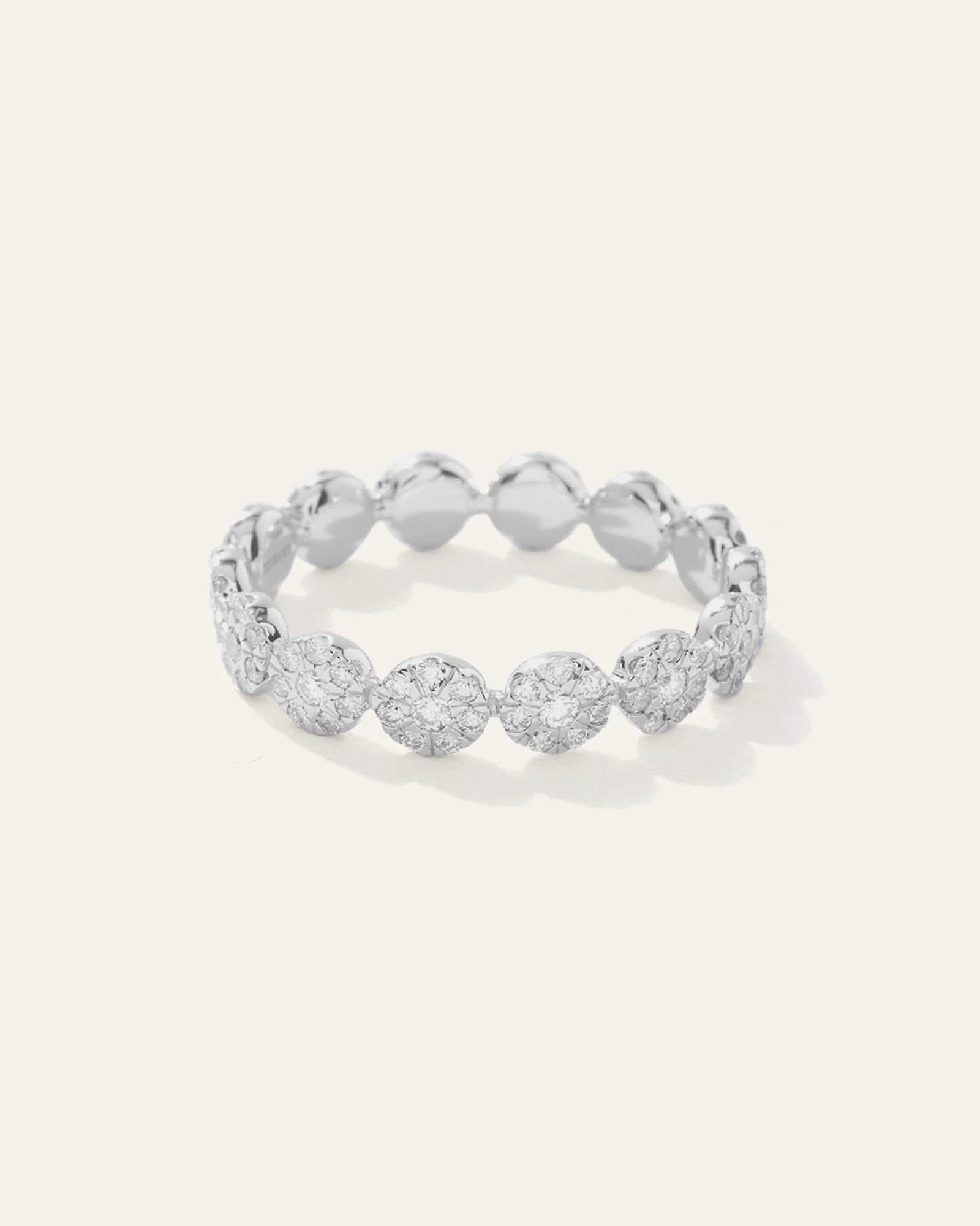 14K Gold Diamond Floral Eternity Band | Quince
