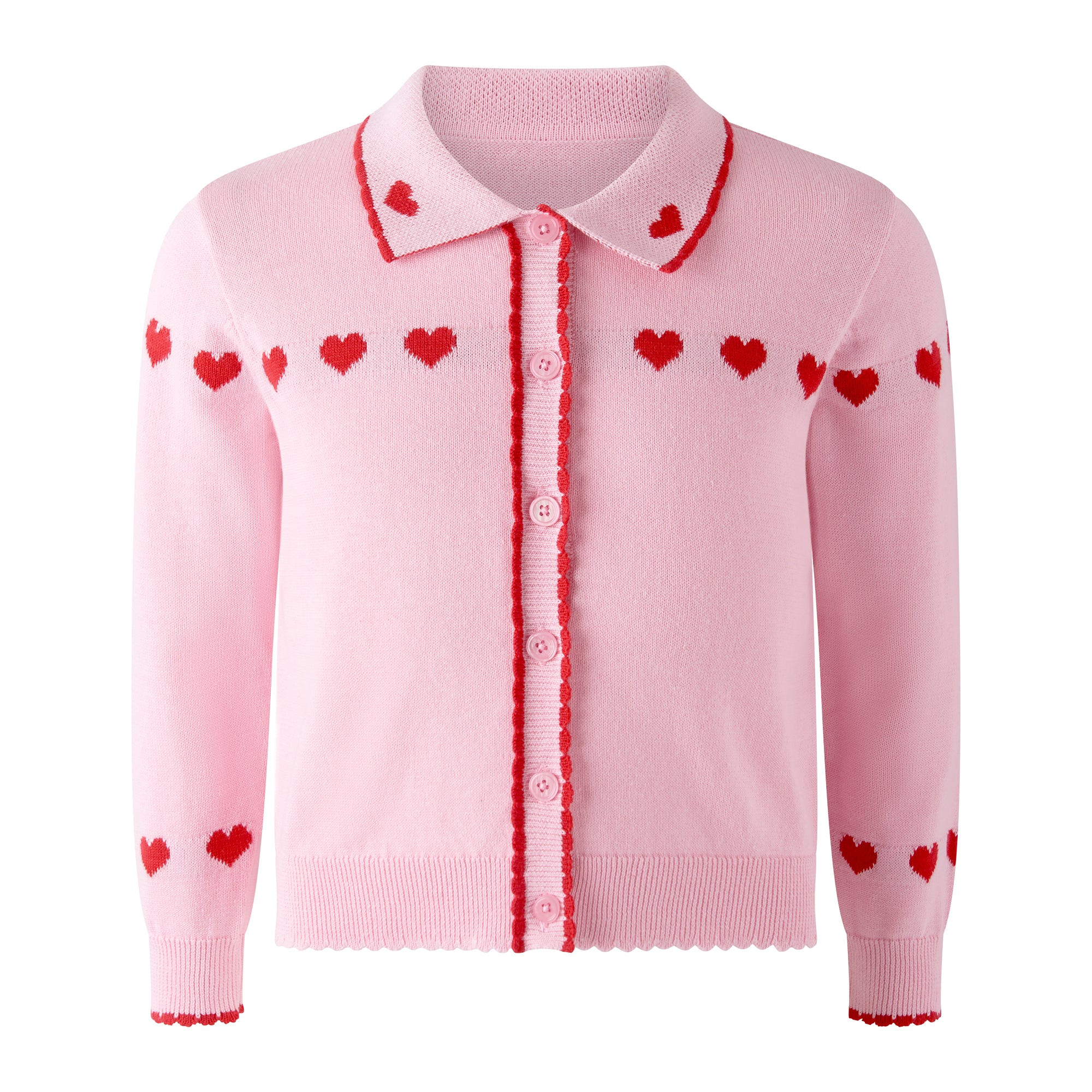 Heart Intarsia Cardigan | Rachel Riley