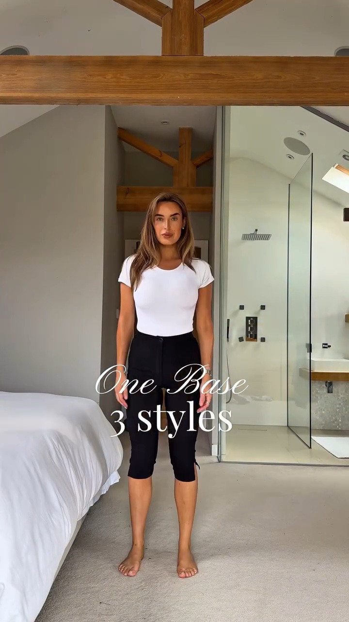 The real question is, are you team pedal pusher or team capri?! 🖤 Finally found a flattering AND affordable pair- you will see me living in these through spring & summer!! Let’s start off with 3 easy ways to style them, all from the same simple base! x 

Comment link if you’d like a DM with where to find them x