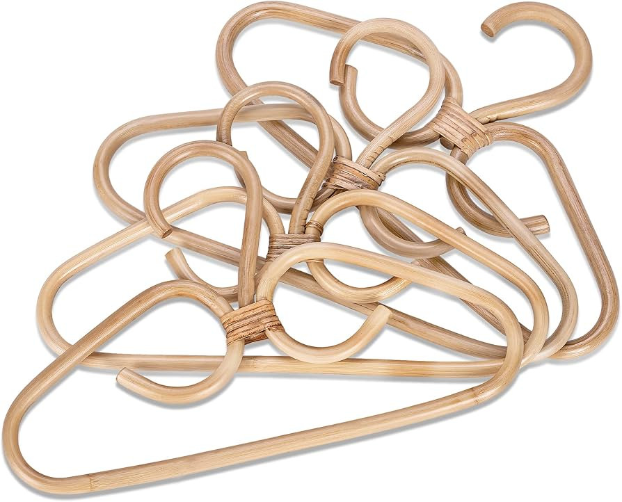 Orangepals Rattan Baby Hangers - Bamboo Clothes Hangers - Rattan Décor - Wooden Baby Hanger - Bo... | Amazon (US)