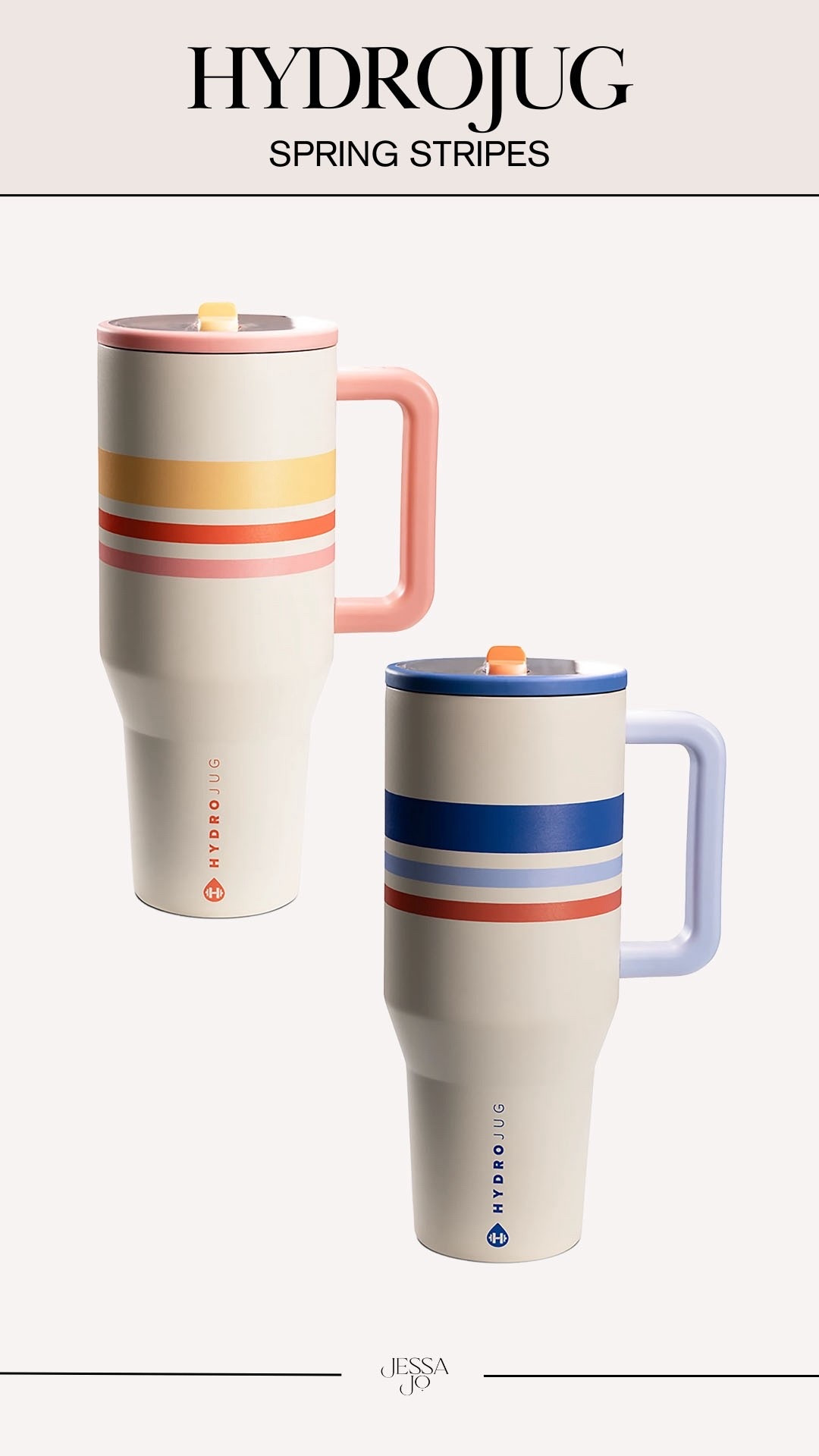 Hydrojug spring tumbler. Hydrojug striped tumbler. New hydrojug tumbler  

#LTKfindsunder50 #LTKfindsunder100 #LTKSeasonal