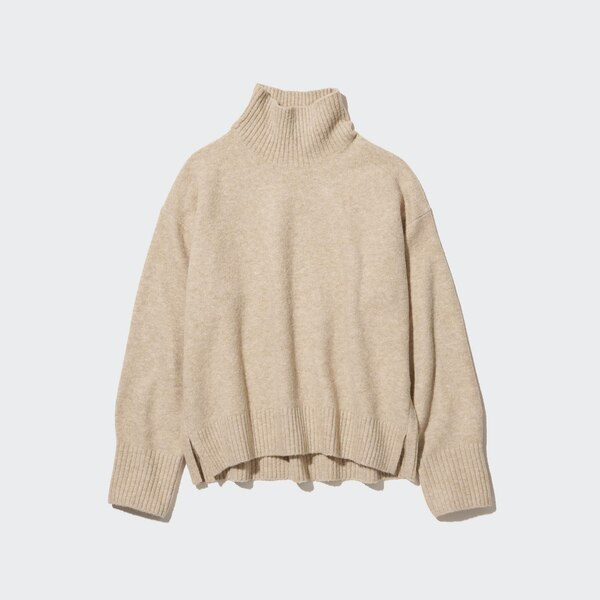 Souffle Yarn High Neck Long-Sleeve Sweater | UNIQLO (US)