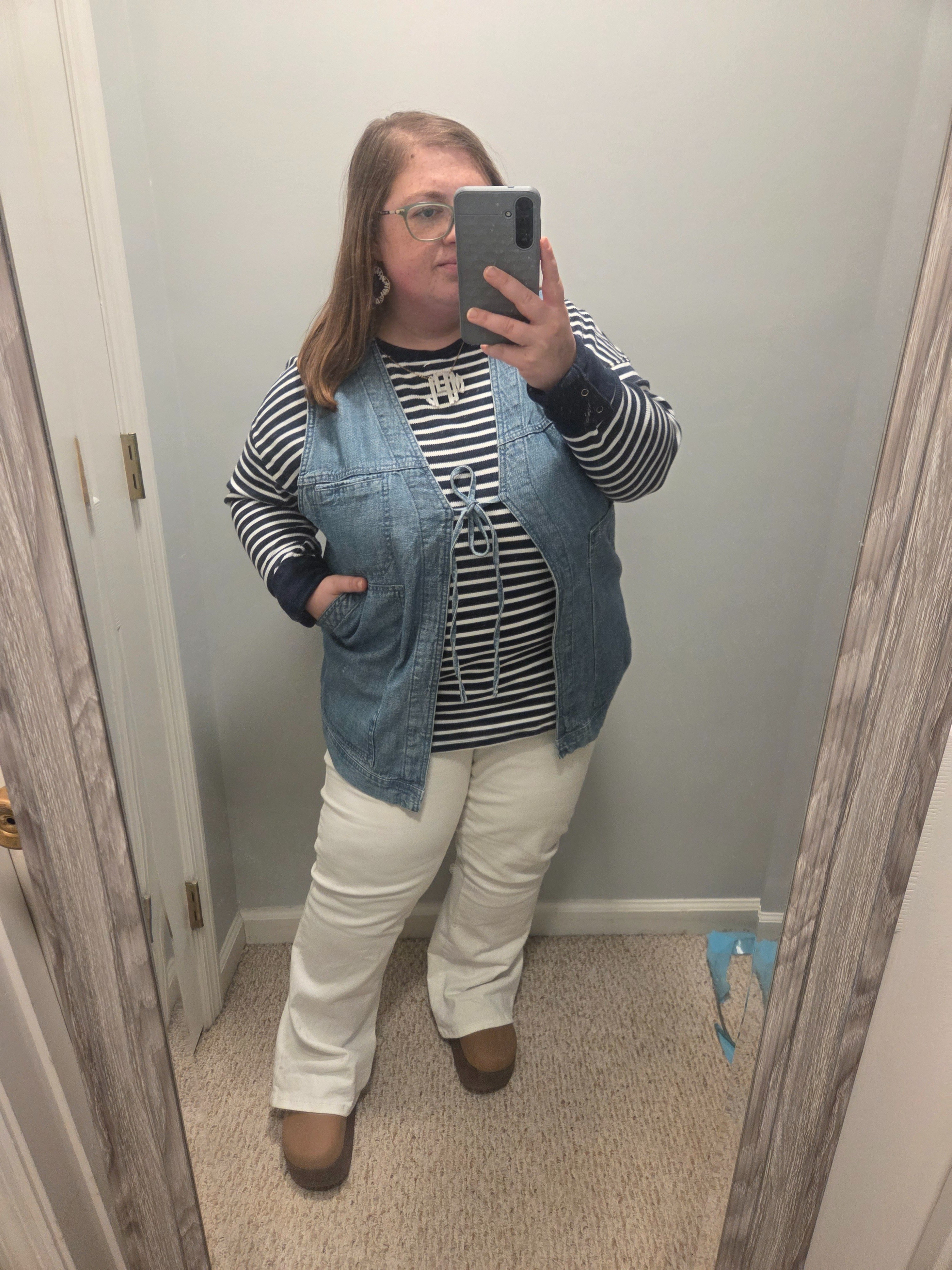 Today's church ootd for some cooler weather.  Love this basic long sleeve waffle knit tee from Kohls, perfect for pairing with vests! 

#LTKMidsize #LTKPetite #LTKStyleTip