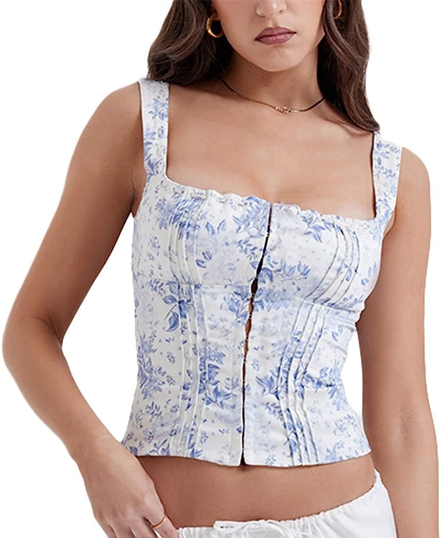 Women Denim Strapless Tube Tops Sleeveless Low Cut Crop Top Backless Bodycon Elastic Push Up Vest... | Amazon (US)