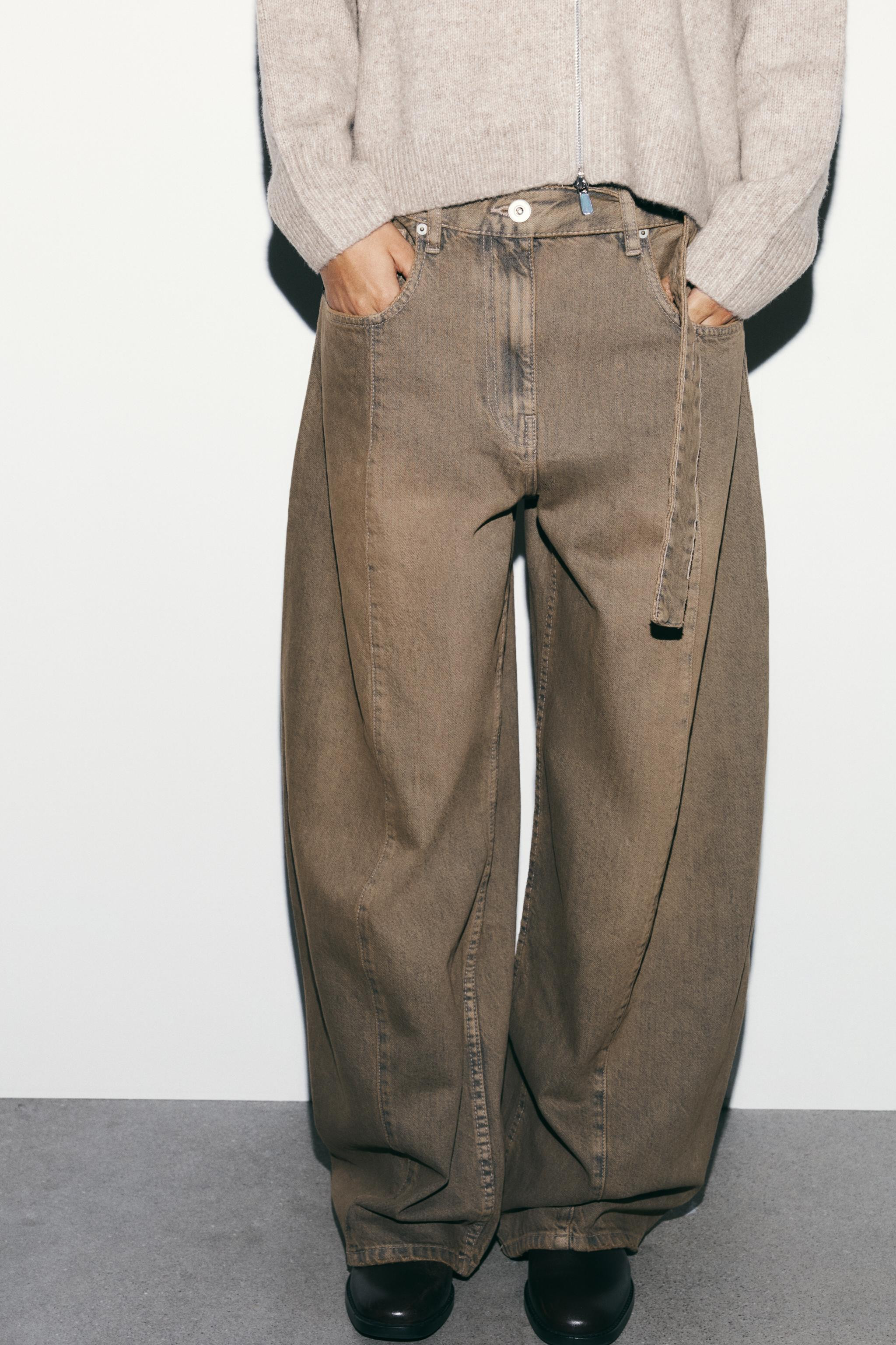 TRF OVERSIZE BARREL LOW-RISE JEANS | Zara US